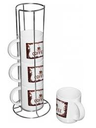 Set de 4 Mugs photo personnalisés avec support aluminium